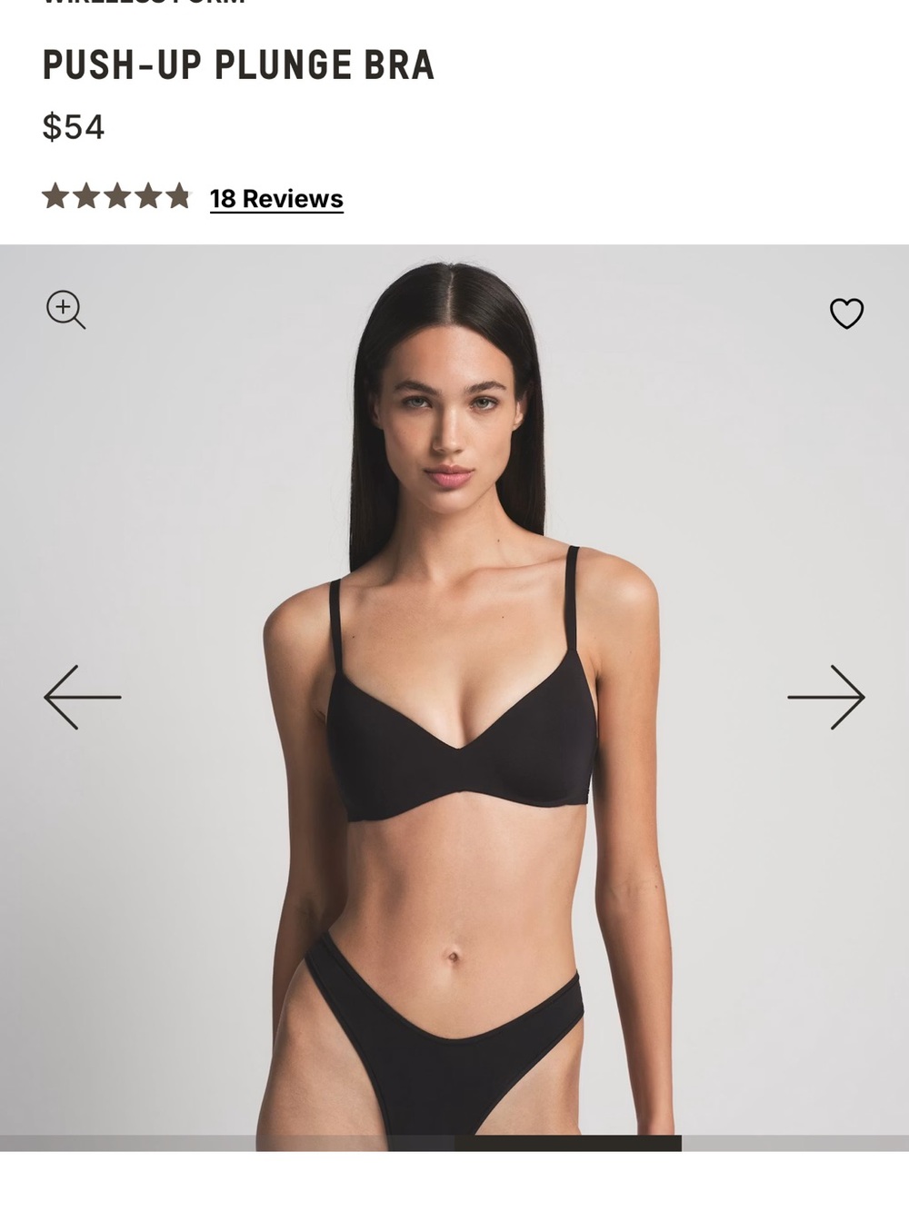 WIRELESS FORM PUSH-UP PLUNGE BRA